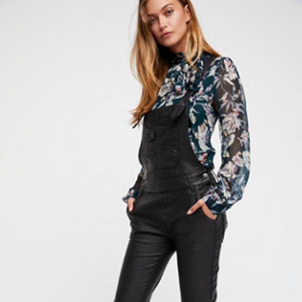 NWT Free People Washed Vegan Leather Overall - 31
